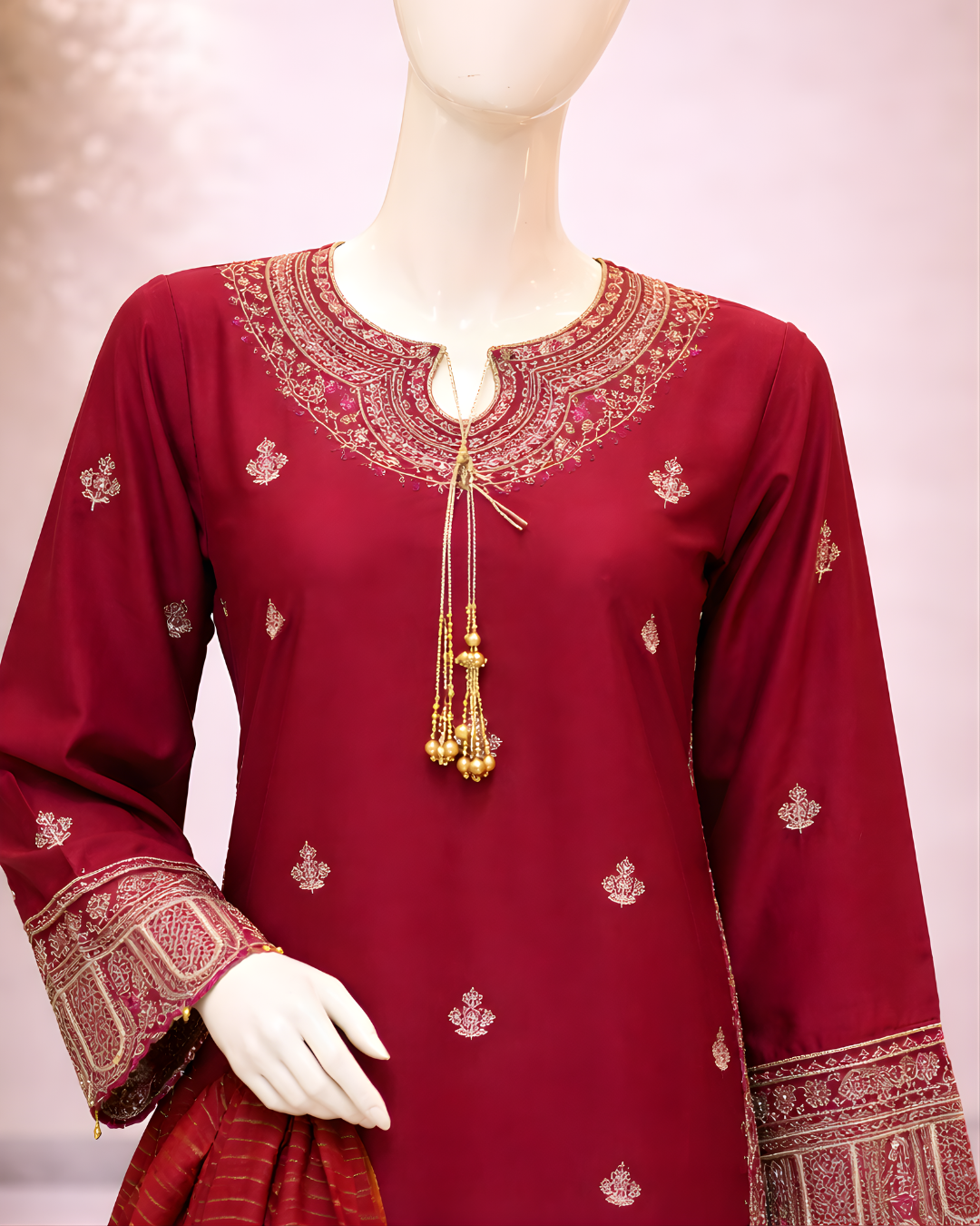 PL-368 | 3PCS Premium – Viscose Collection – Mehroon